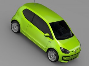 vw up ecofuel 3door 2015 3D 模型