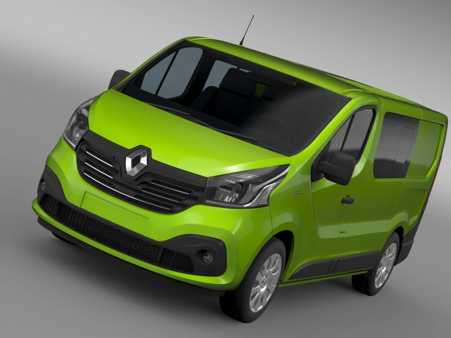 renault trafic combi 2015 3D Model .c4d .max .obj .3ds .fbx .stl .blend 