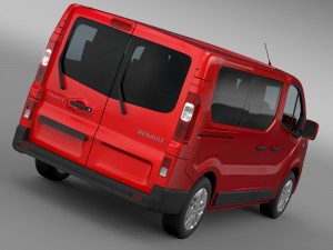 renault trafic minibus 2015 Modello 3D