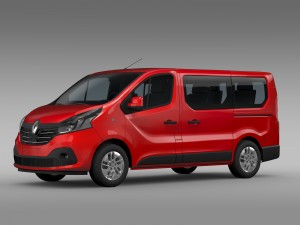renault trafic minibus 2015 Modello 3D