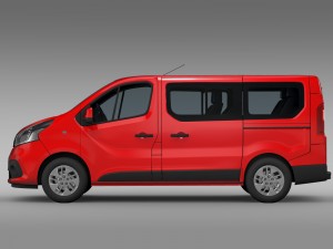 renault trafic minibus 2015 Modello 3D