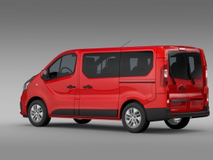 renault trafic minibus 2015 Modello 3D