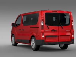 renault trafic minibus 2015 Modello 3D