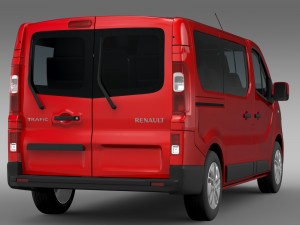 renault trafic minibus 2015 Modello 3D