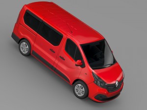 renault trafic minibus 2015 Modello 3D