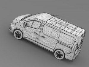 renault trafic minibus 2015 Modello 3D