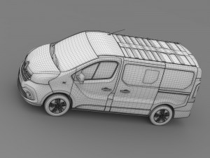 renault trafic minibus 2015 Modello 3D