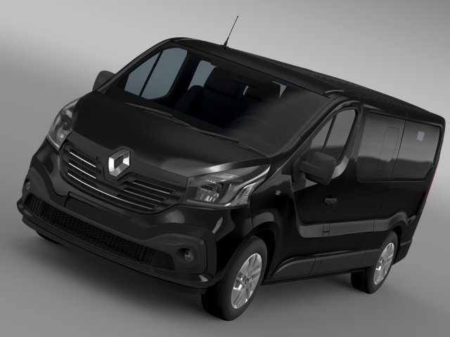 renault trafic minibus l2h1 2015 3D मॉडल .c4d .max .obj .3ds .fbx .stl .blend
