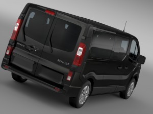 renault trafic minibus l2h1 2015 3D मॉडल