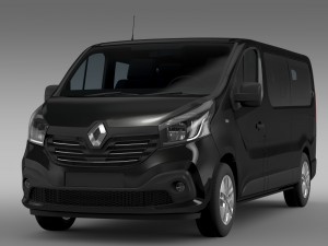 renault trafic minibus l2h1 2015 3D मॉडल