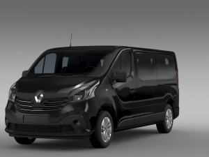 renault trafic minibus l2h1 2015 3D मॉडल