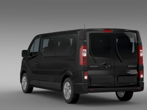 renault trafic minibus l2h1 2015 3D मॉडल