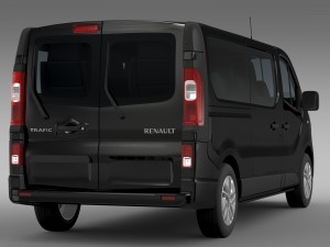 renault trafic minibus l2h1 2015 3D मॉडल