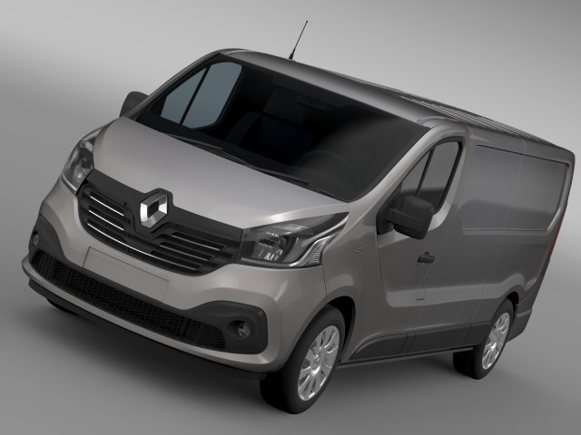 renault trafic van l2h1 2015 Model 3D .c4d .max .obj .3ds .fbx .stl .blend 