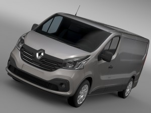 renault trafic van l2h1 2015 3D-Modell