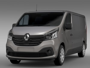 renault trafic van l2h1 2015 Model 3D