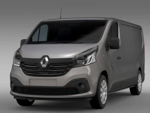 renault trafic van l2h1 2015 3D Model