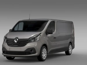 renault trafic van l2h1 2015 3D Model