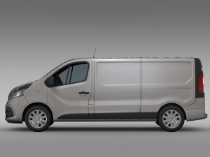 renault trafic van l2h1 2015 Model 3D