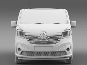 renault trafic van l2h1 2015 3D Model