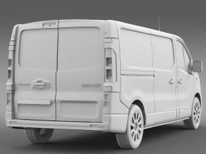 renault trafic van l2h1 2015 3D Model