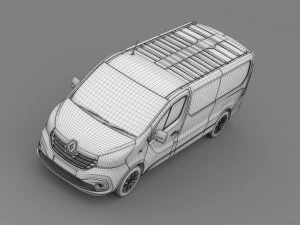 renault trafic van l2h1 2015 3D Model