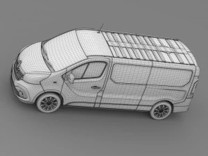 renault trafic van l2h1 2015 3D Model