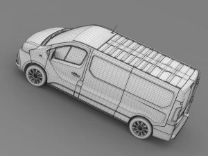 renault trafic van l2h1 2015 3D Model