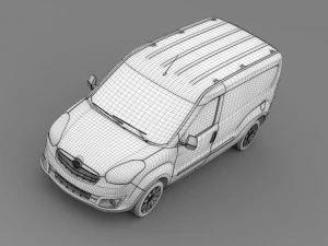 opel combo lwb cargo d 2015 3D Model