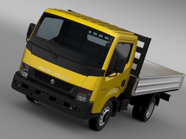 ashok leyland partner tipper 2015 3D Model .c4d .max .obj .3ds .fbx .stl .blend 