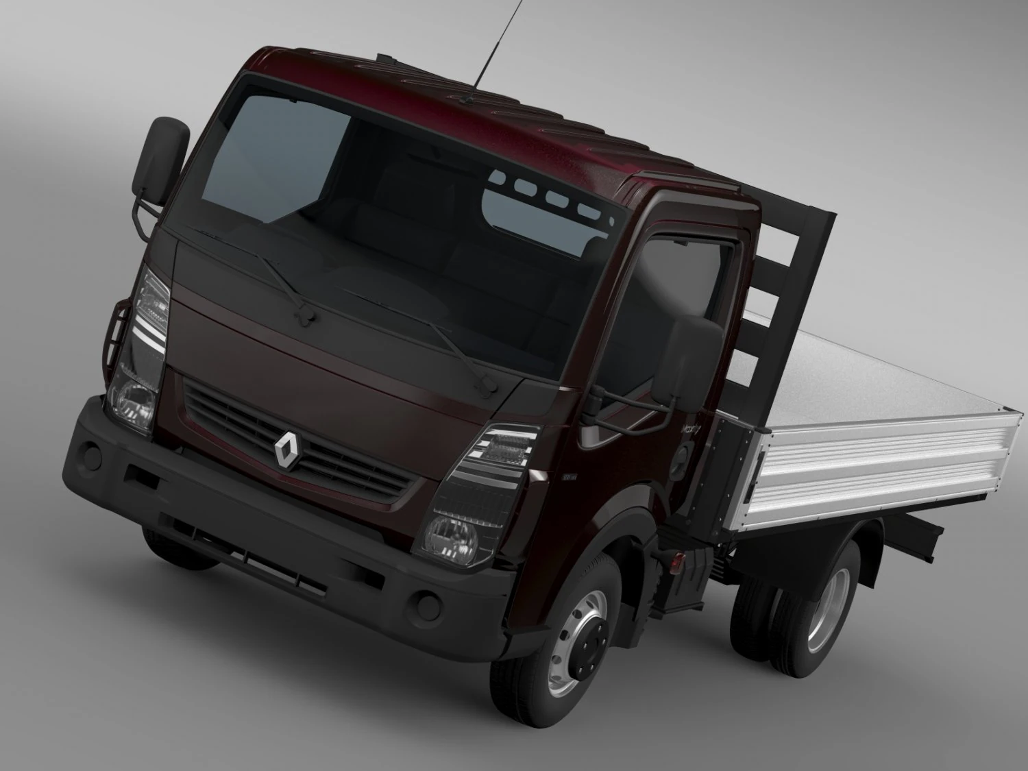 renault maxity tipper 2015 3D Model .c4d .max .obj .3ds .fbx .stl .blend