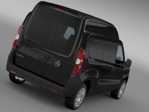 opel combo lwb high roof cargo d 2015 3D 모델