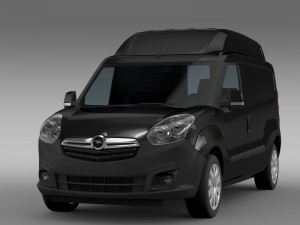 opel combo lwb high roof cargo d 2015 3D 모델