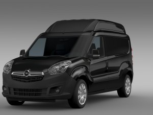 opel combo lwb high roof cargo d 2015 3D 모델