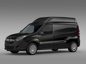 opel combo lwb high roof cargo d 2015 3D 모델