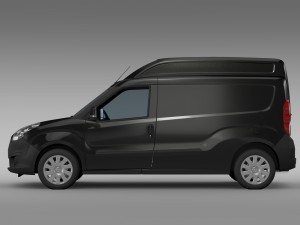 opel combo lwb high roof cargo d 2015 3D 모델