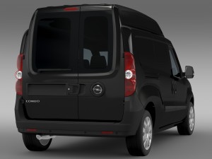opel combo lwb high roof cargo d 2015 3D 모델