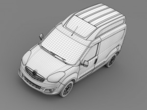 opel combo lwb high roof cargo d 2015 3D 모델