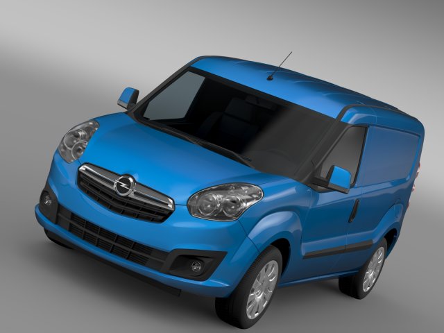opel combo swb cargo 2015 d 3D Model .c4d .max .obj .3ds .fbx .stl .blend 