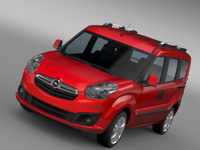opel combo tour d 2015 3D Model .c4d .max .obj .3ds .fbx .stl .blend 