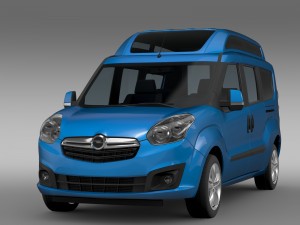opel combo tour high roof lwb d 2015 3D 模型