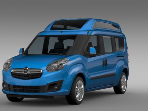 opel combo tour high roof lwb d 2015 3D 模型