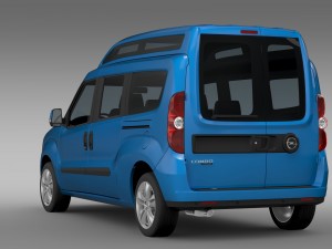opel combo tour high roof lwb d 2015 3D 模型