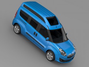 opel combo tour high roof lwb d 2015 3D 模型