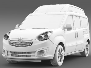 opel combo tour high roof lwb d 2015 3D 模型
