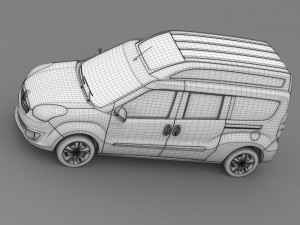 opel combo tour high roof lwb d 2015 3D 模型