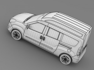 opel combo tour high roof lwb d 2015 3D 模型