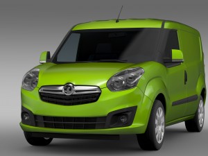vauxhall combo h1l1 cargo 2015 3D Модель