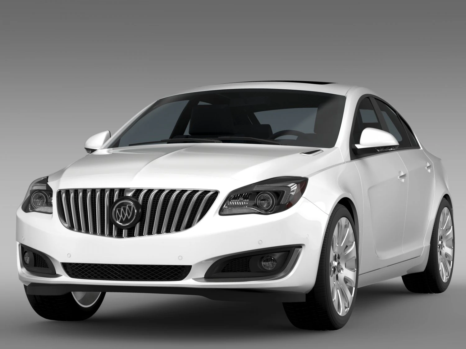 buick regal 2015 3D Model .c4d .max .obj .3ds .fbx .stl .blend 