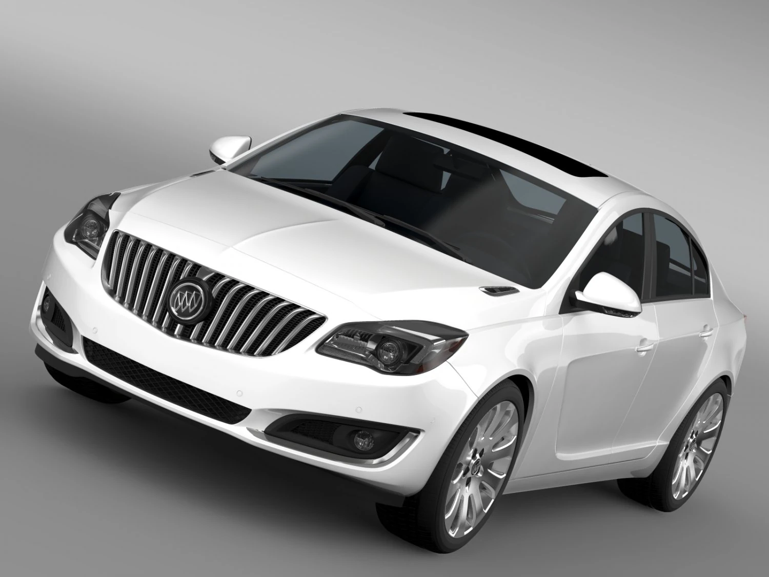 buick regal flexfuel 2015 3D Model .c4d .max .obj .3ds .fbx .stl .blend